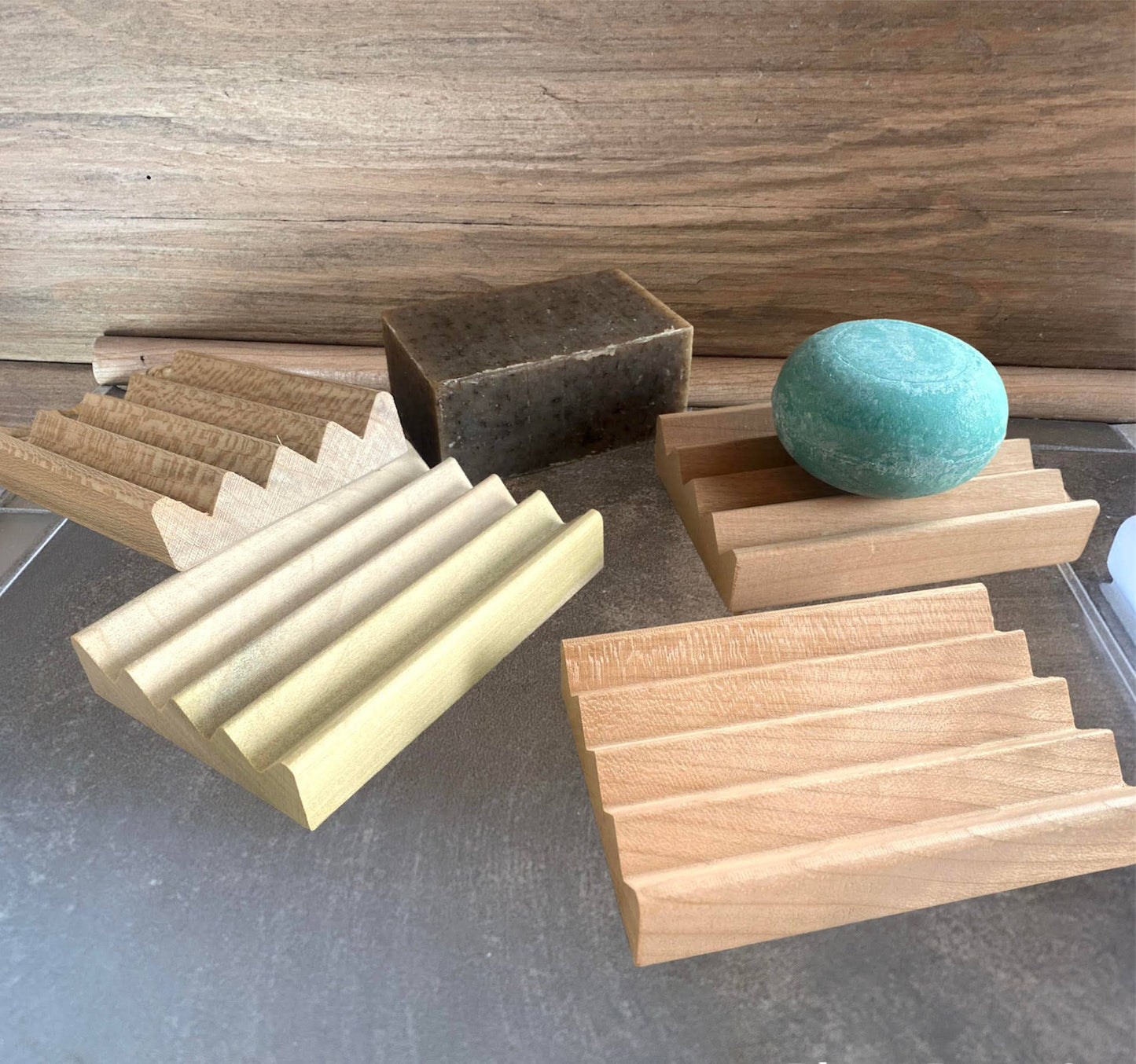 Natural Cherry Wood soap dish