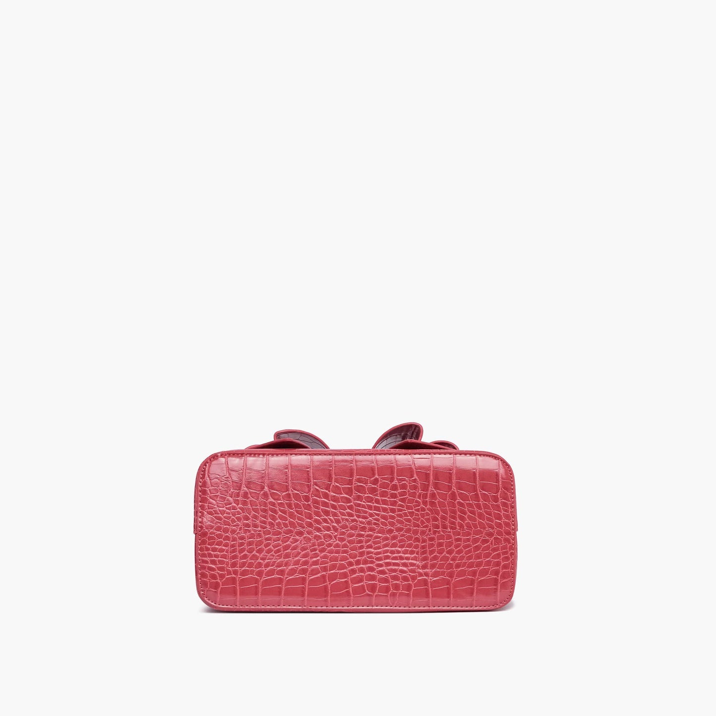 Celia Double Bowtie Embossed Crossbody: Cognac