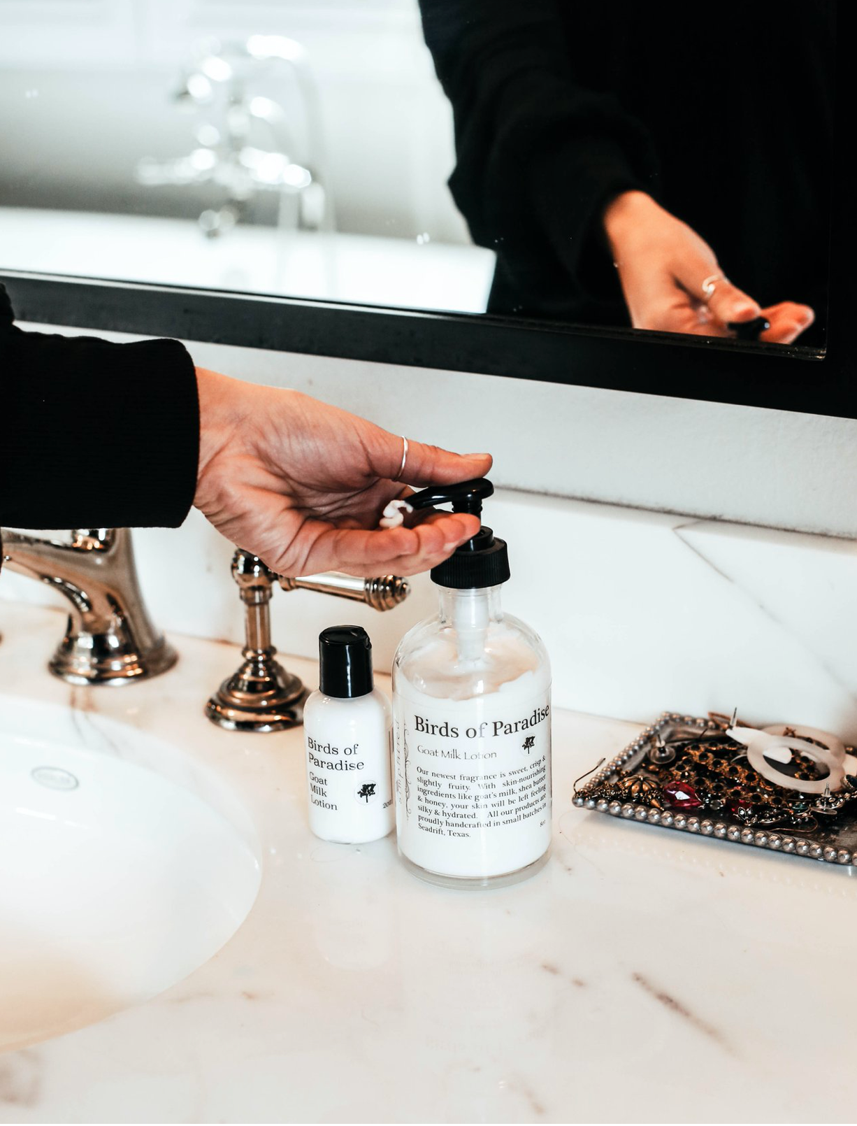 8oz Goat Milk Lotion: White Tea