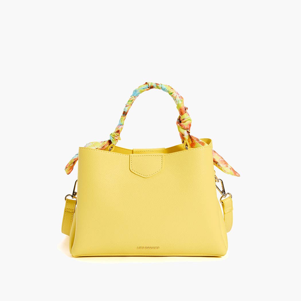 Soleil Top Handle Satchel: Yellow