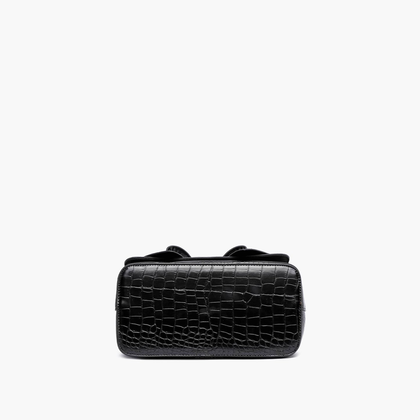 Celia Double Bowtie Embossed Crossbody: Cognac