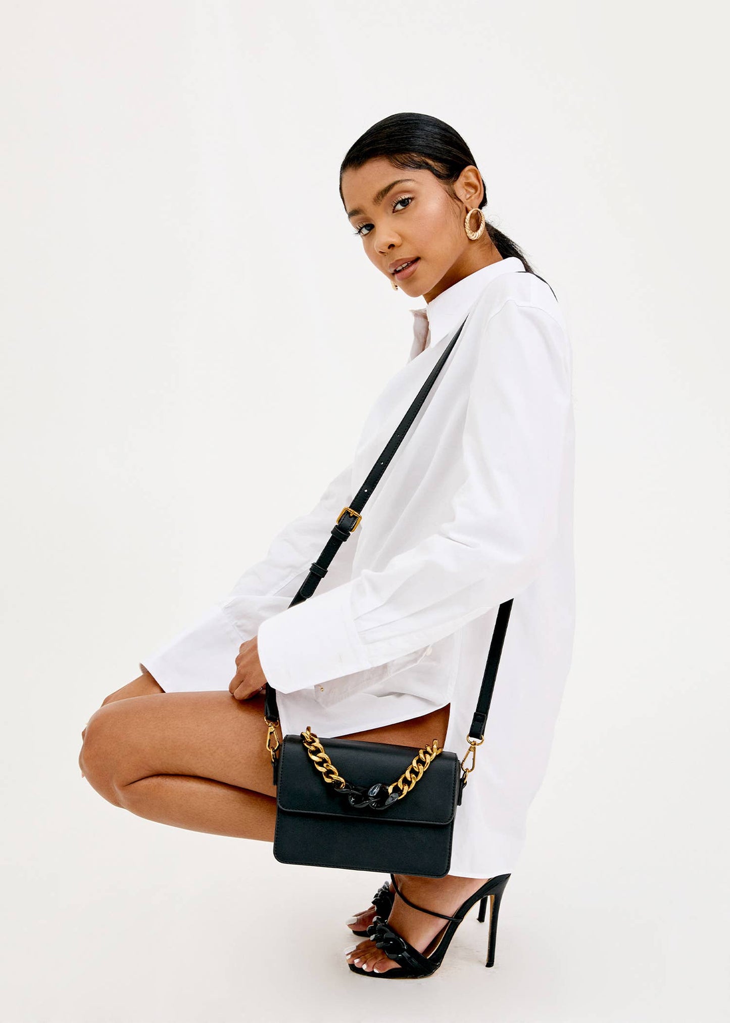 Ellie Chain Crossbody: Mauve