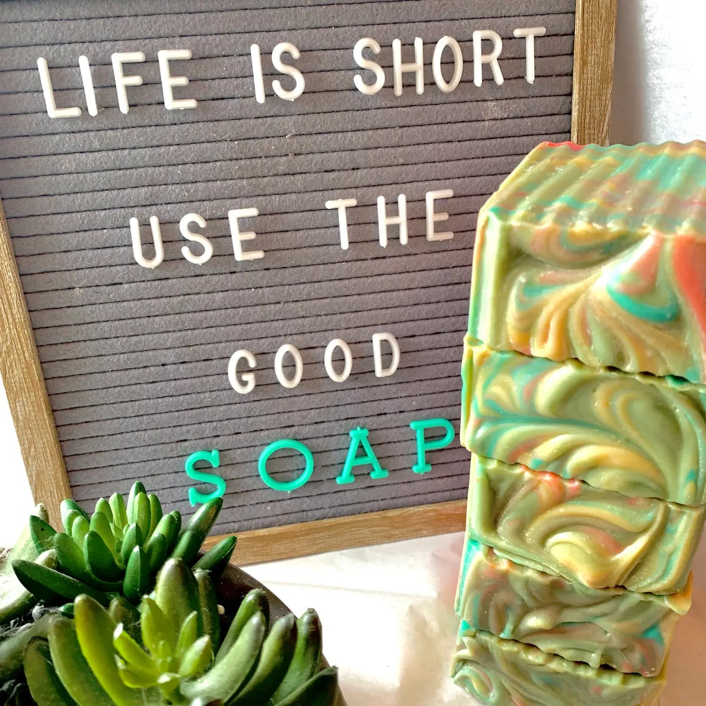 Burlap Soap Co - “Positive Vibes” Cactus Flower Goats Milk Soap
