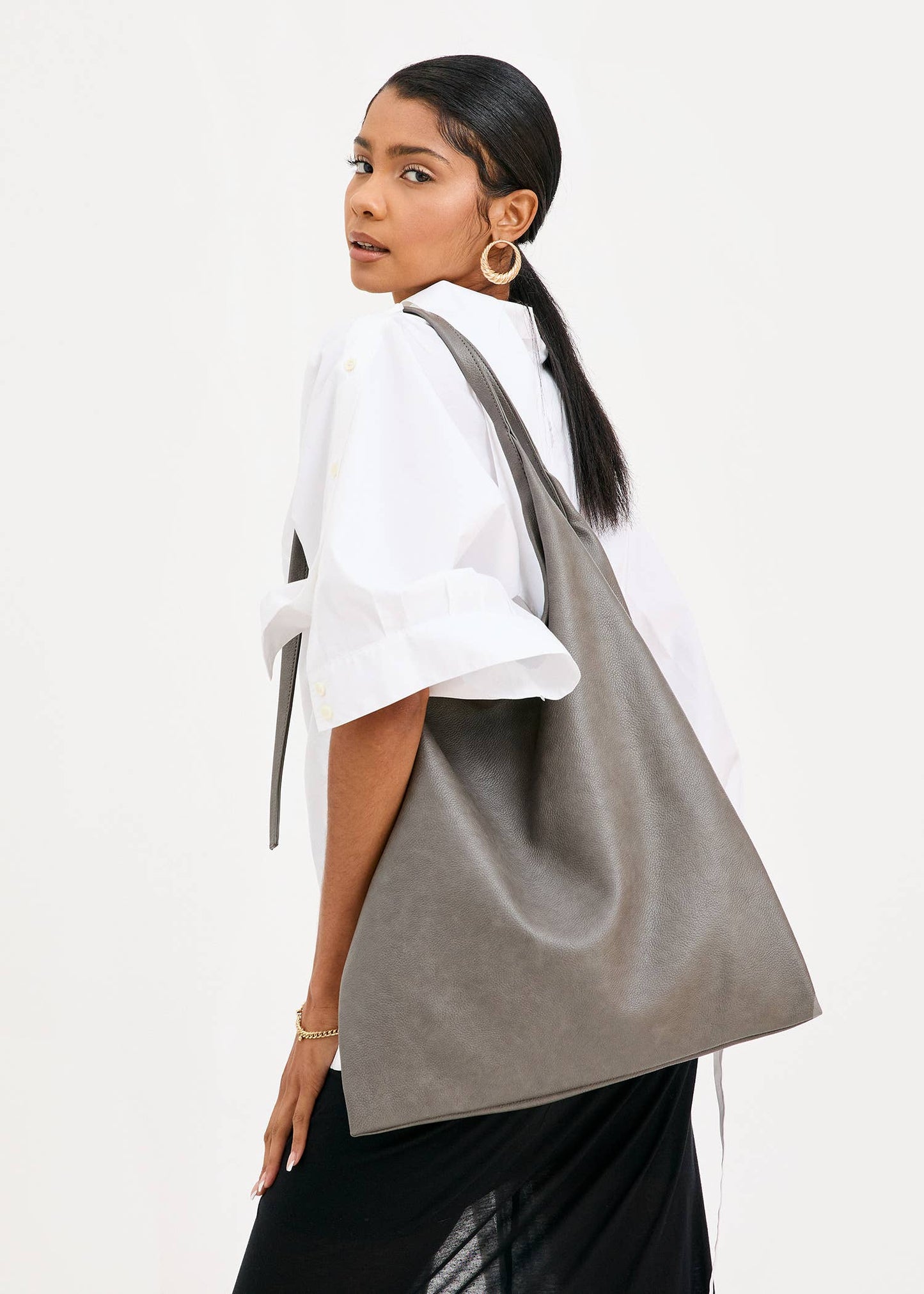Like Dreams - Juyada Vegan Hobo Tote Bag: Navy