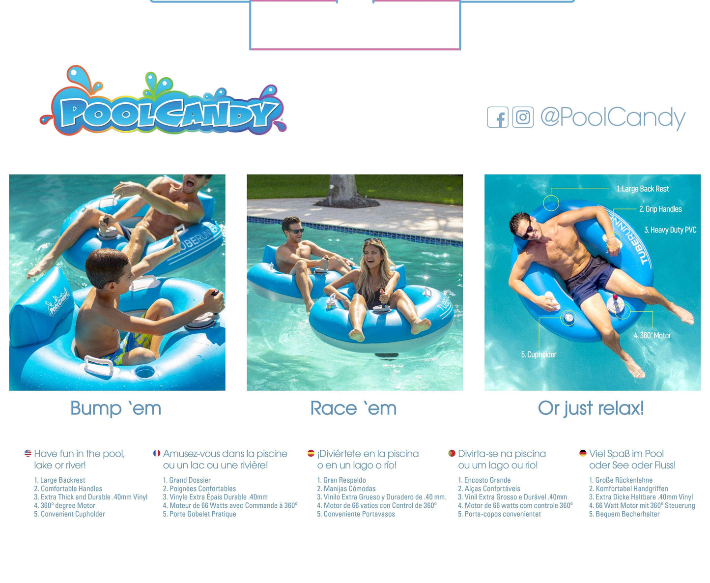 PoolCandy - Tube Runner Motorized Water Tube PoolCandy
