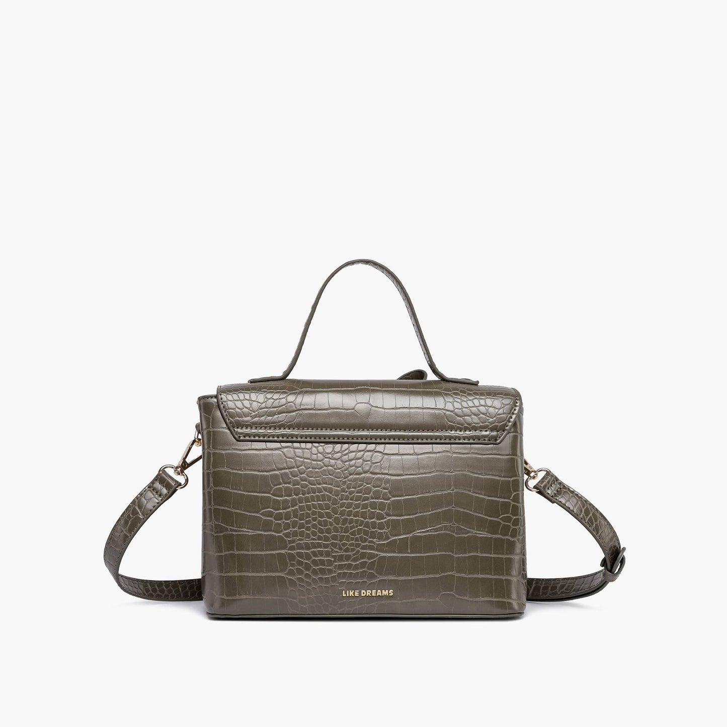 Celia Double Bowtie Embossed Crossbody: Cognac