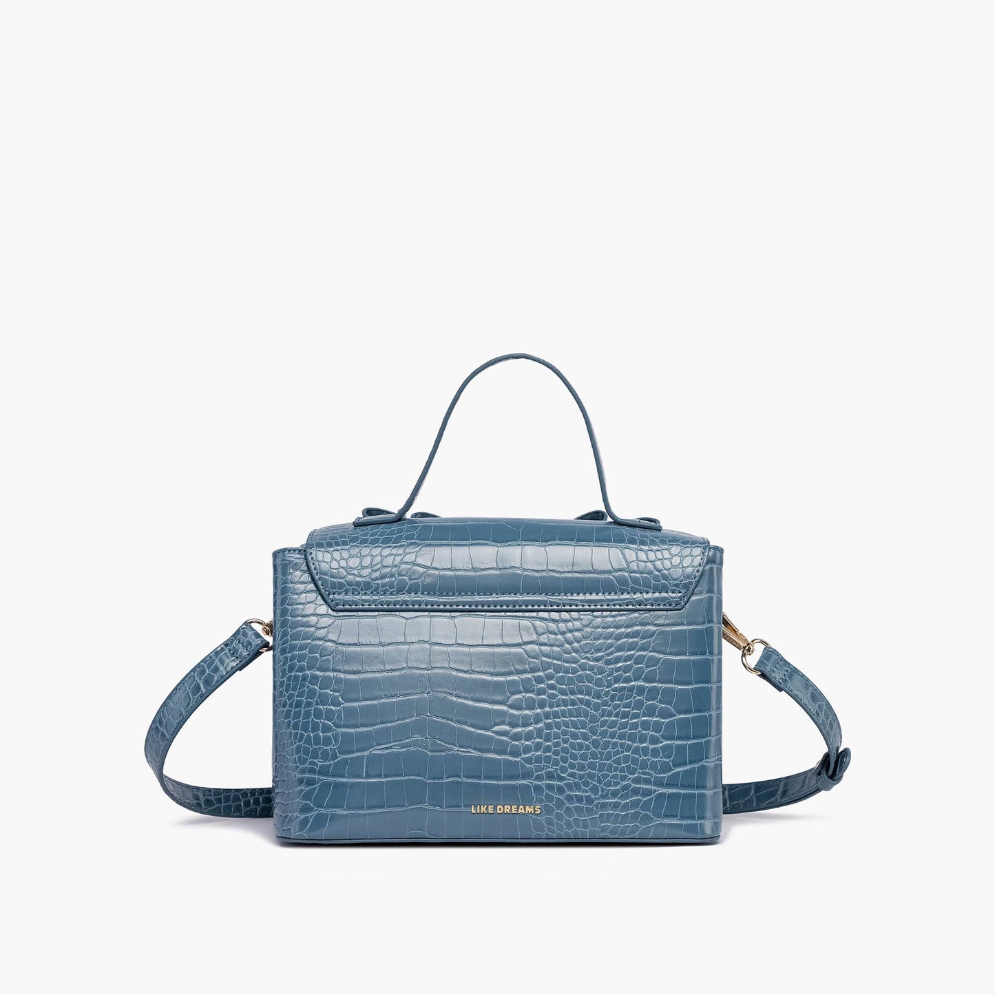 Celia Double Bowtie Embossed Crossbody: Cognac
