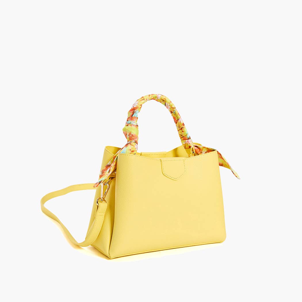 Soleil Top Handle Satchel: Yellow
