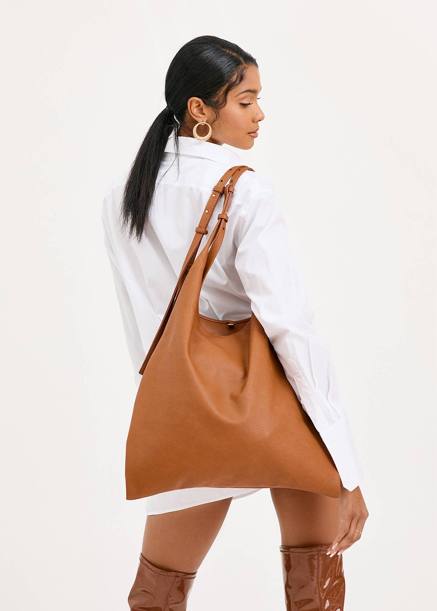 Like Dreams - Juyada Vegan Hobo Tote Bag: Navy