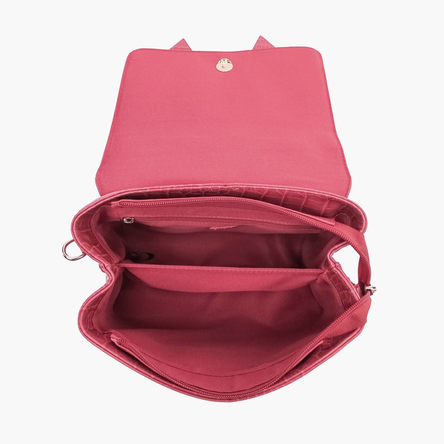 Celia Double Bowtie Embossed Crossbody: Cognac