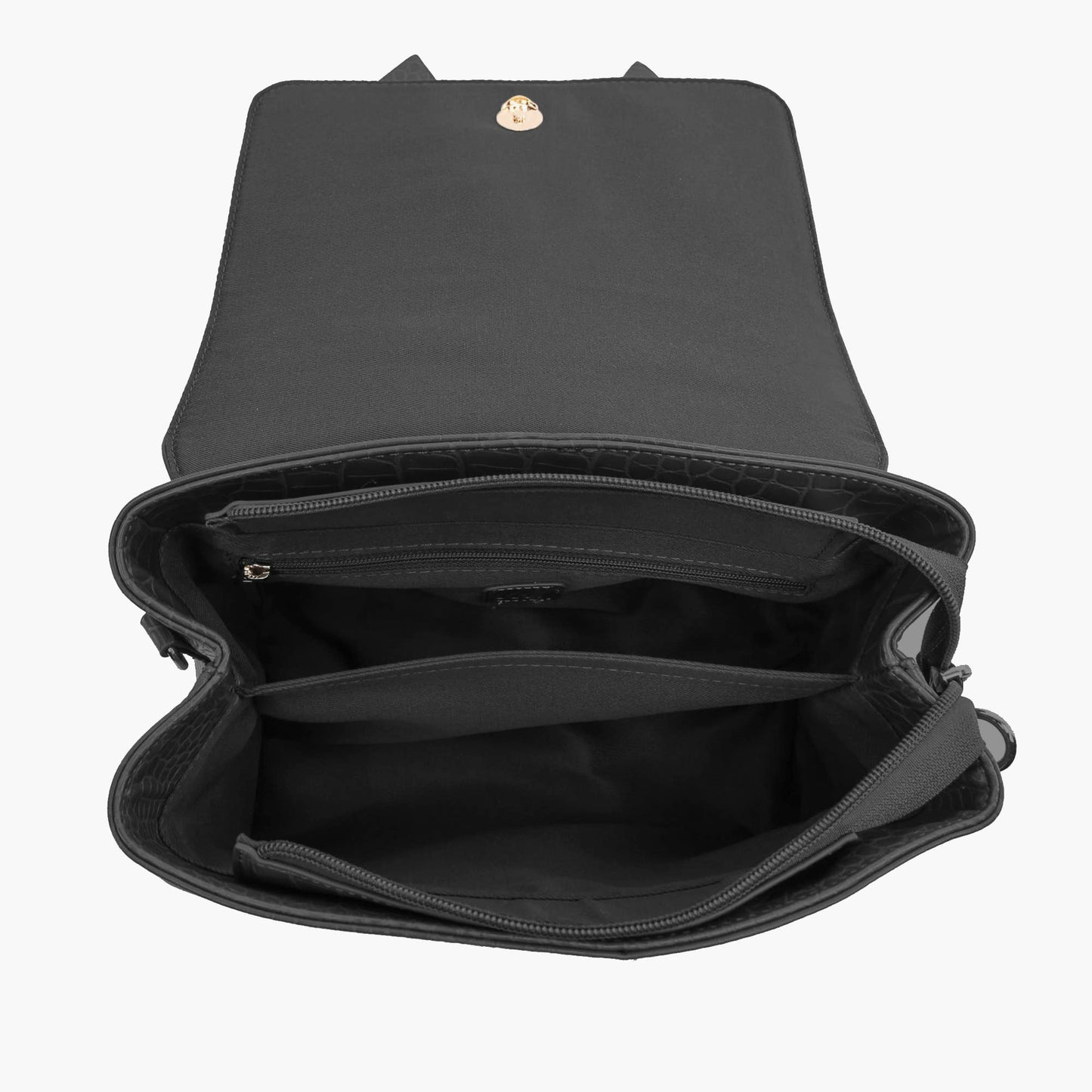 Celia Double Bowtie Embossed Crossbody: Cognac
