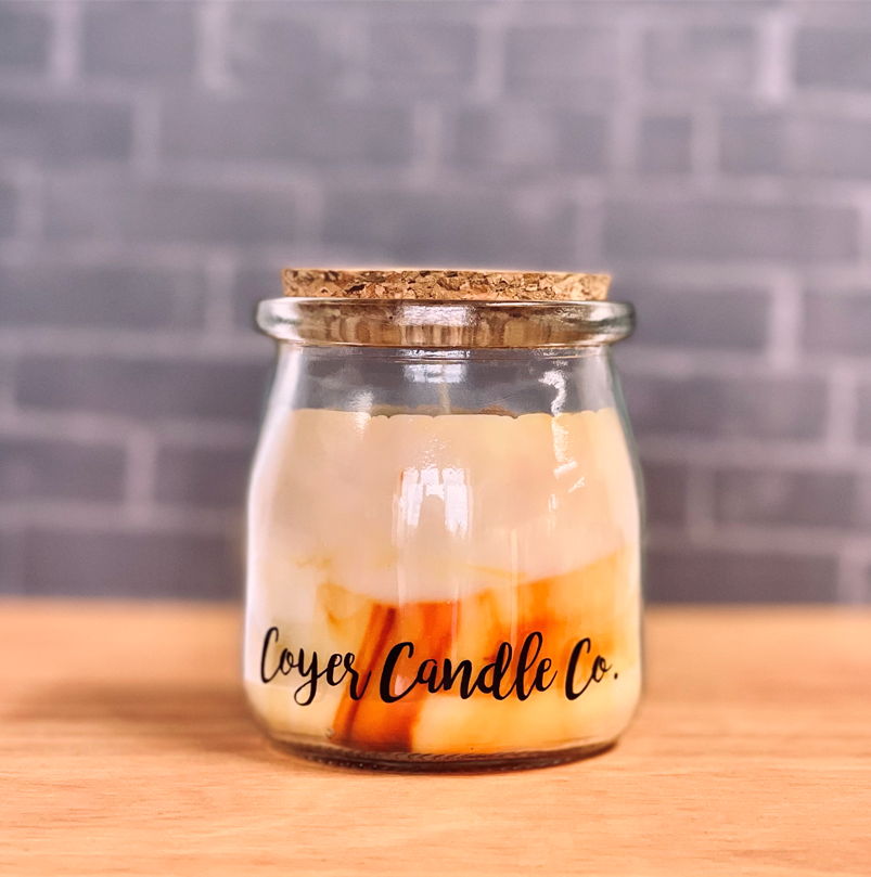 5 oz. Studio Jar with Cork Lid Candle - Fall Collection: Crisp Autumn Air / Dye-Free