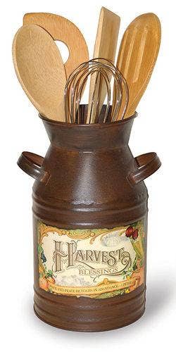 Divinity Boutique - Harvest Blessings: Vintage Milk Can Utensil Set