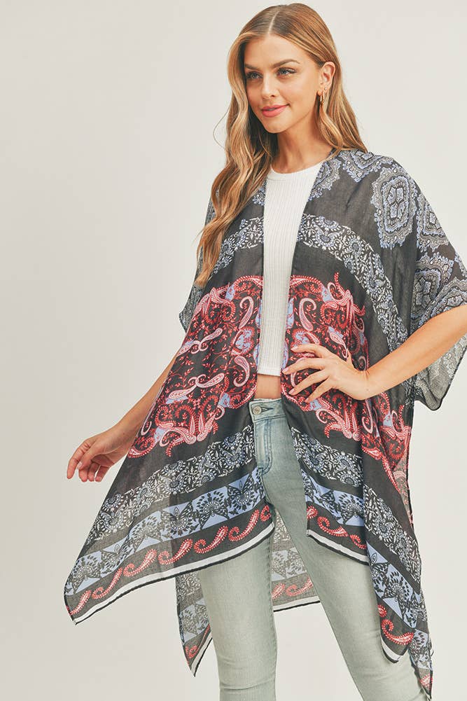 Hana - Boho and Paisley Print Kimono