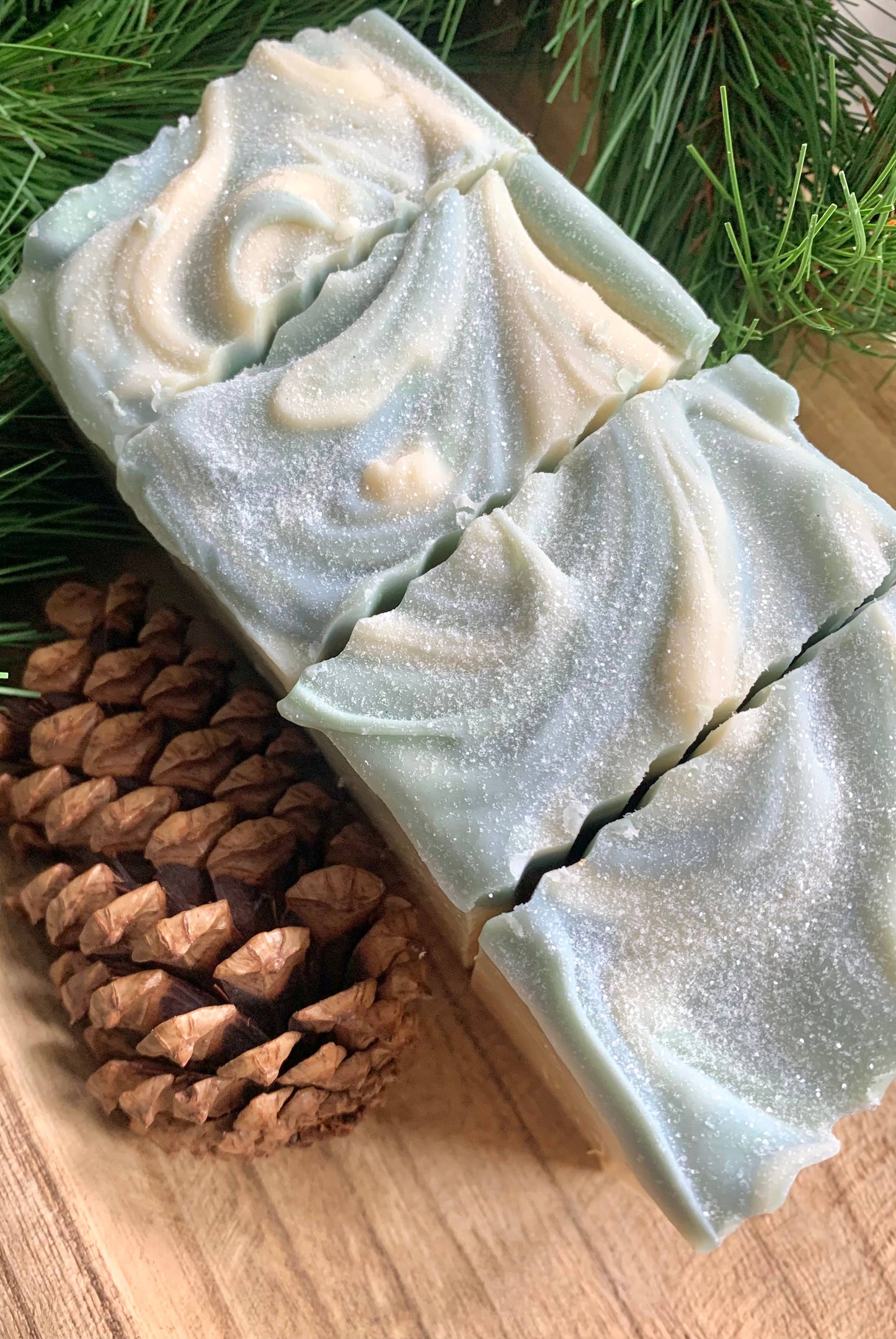 Winter Wonderland Frosted Pine + Cedar Goats Milk Soap