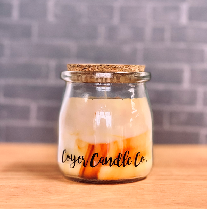 5 oz. Studio Jar with Cork Lid Candle - Fall Collection: Cranberry Spice / Dye-Free