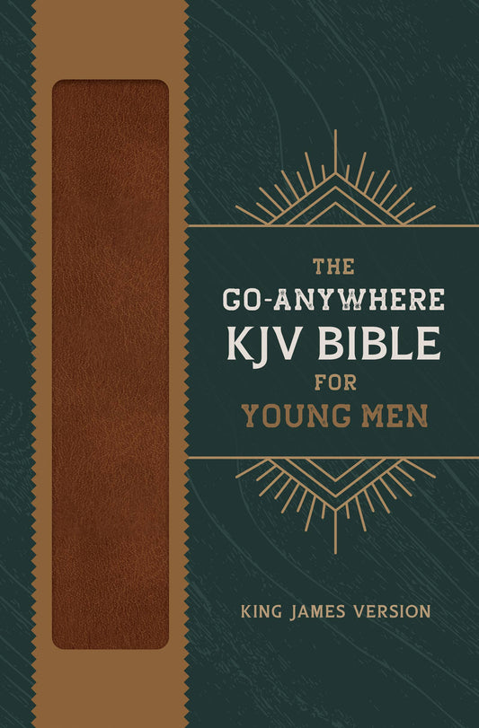 Barbour Publishing, Inc. - The Go-Anywhere KJV Bible for Young Men [Woodgrain Chestnut