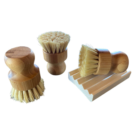 Bamboo Wood handle dish brush