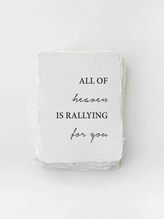 "All of Heaven is Rallying for You" Religious Card